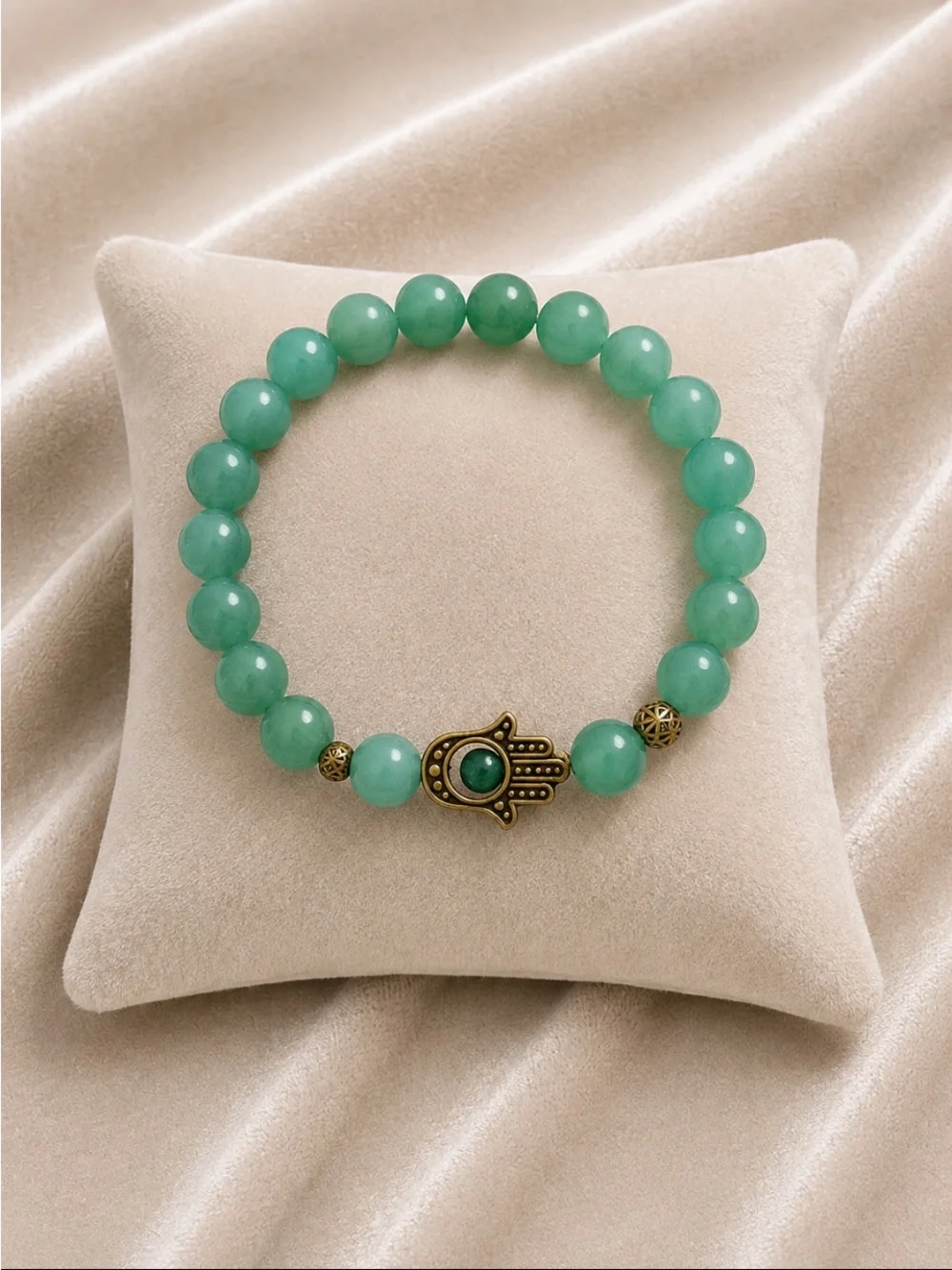 Aventurine Hamsa Heart Chakra Bracelet 💥🆕💥